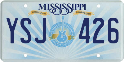 MS license plate YSJ426