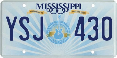 MS license plate YSJ430