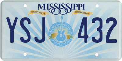MS license plate YSJ432