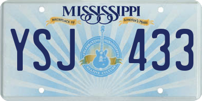 MS license plate YSJ433
