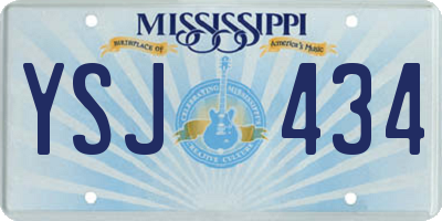 MS license plate YSJ434