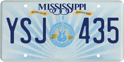MS license plate YSJ435