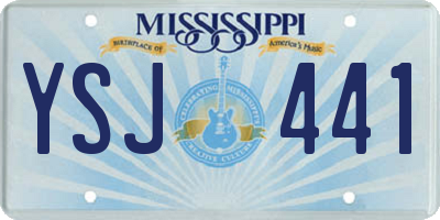 MS license plate YSJ441