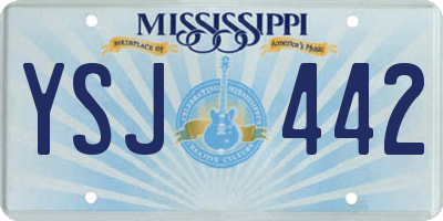 MS license plate YSJ442