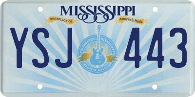 MS license plate YSJ443