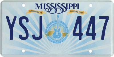 MS license plate YSJ447