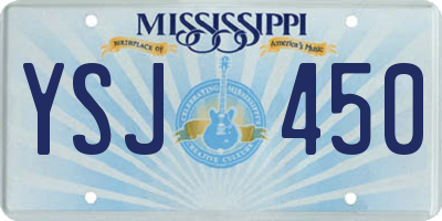 MS license plate YSJ450