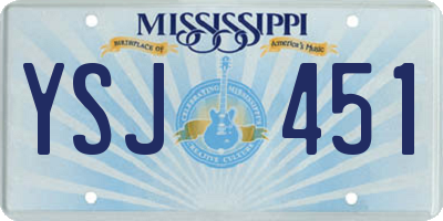 MS license plate YSJ451