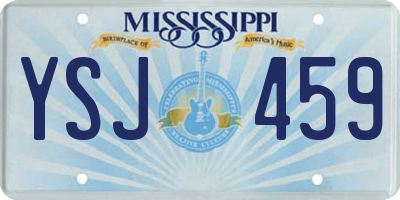 MS license plate YSJ459