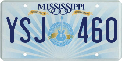MS license plate YSJ460