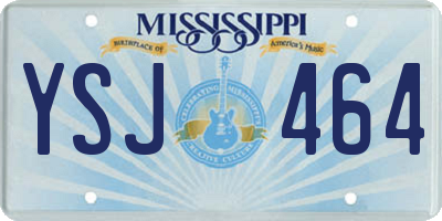 MS license plate YSJ464