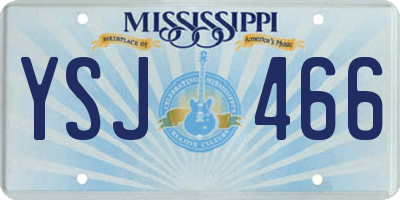 MS license plate YSJ466