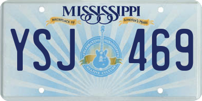 MS license plate YSJ469