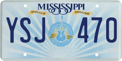 MS license plate YSJ470