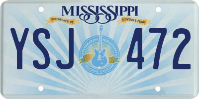 MS license plate YSJ472