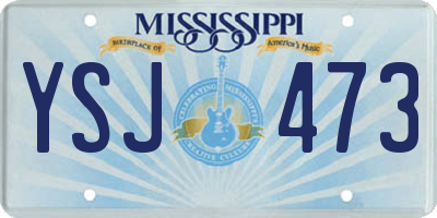 MS license plate YSJ473