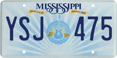 MS license plate YSJ475