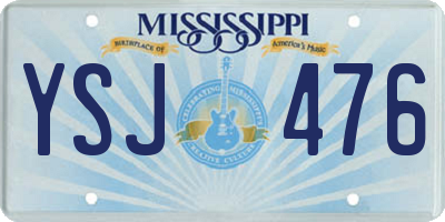 MS license plate YSJ476