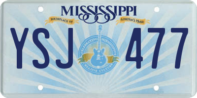 MS license plate YSJ477