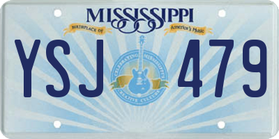 MS license plate YSJ479