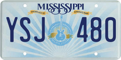 MS license plate YSJ480