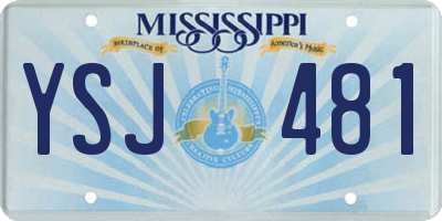 MS license plate YSJ481