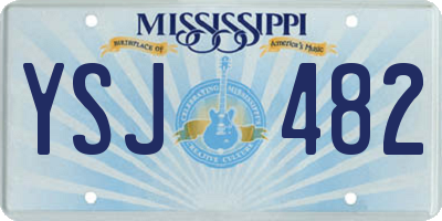 MS license plate YSJ482