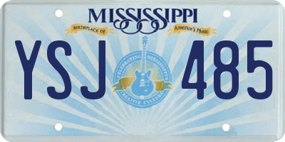 MS license plate YSJ485