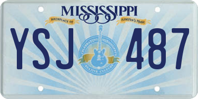 MS license plate YSJ487