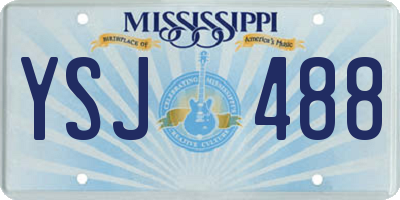 MS license plate YSJ488