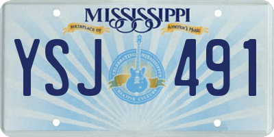 MS license plate YSJ491