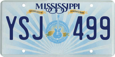 MS license plate YSJ499