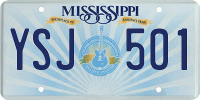 MS license plate YSJ501