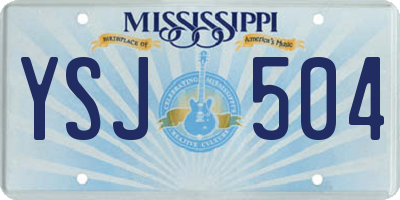 MS license plate YSJ504
