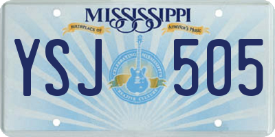 MS license plate YSJ505