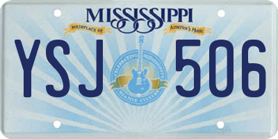 MS license plate YSJ506