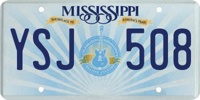 MS license plate YSJ508