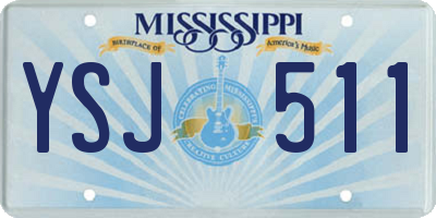 MS license plate YSJ511