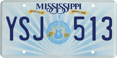 MS license plate YSJ513