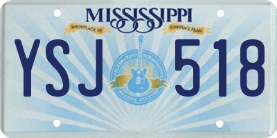 MS license plate YSJ518