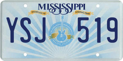 MS license plate YSJ519