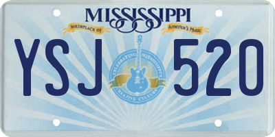 MS license plate YSJ520