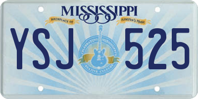 MS license plate YSJ525