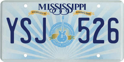MS license plate YSJ526