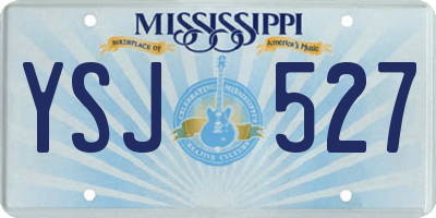MS license plate YSJ527