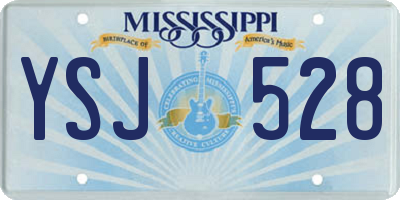 MS license plate YSJ528