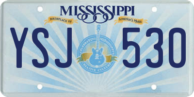 MS license plate YSJ530