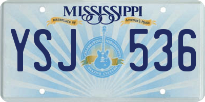 MS license plate YSJ536