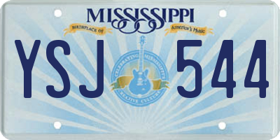MS license plate YSJ544