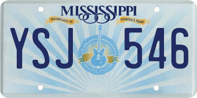 MS license plate YSJ546